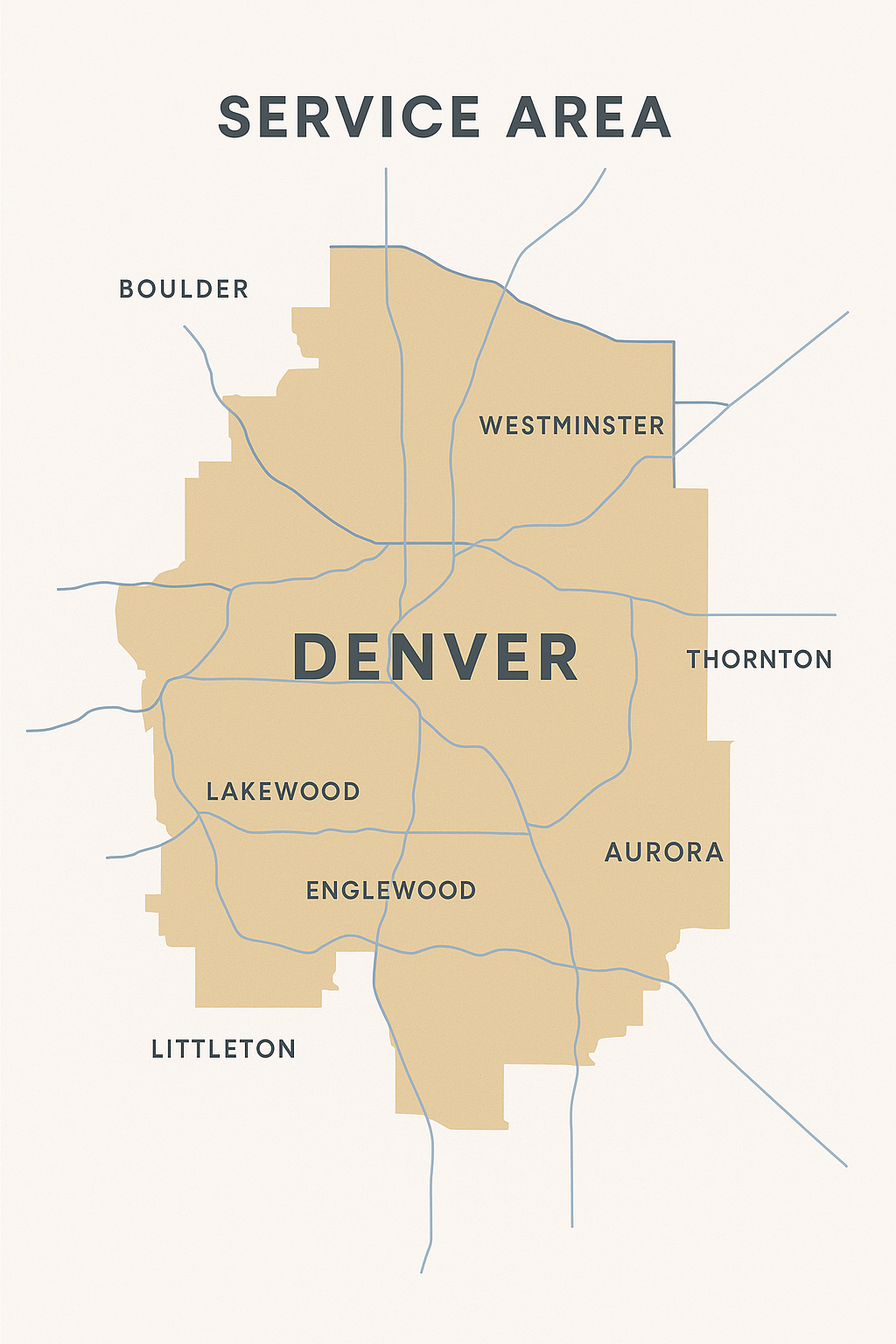 Animas Concrete service area map covering Four Corners region